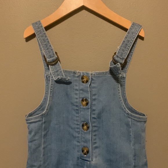 Habitual Girls denim overall jumpsuit with pockets.  Size 7/8 - Picture 2 of 4